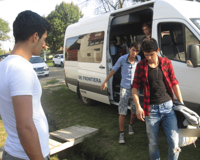 Refugees arrive at Not For Sale's Romania project.