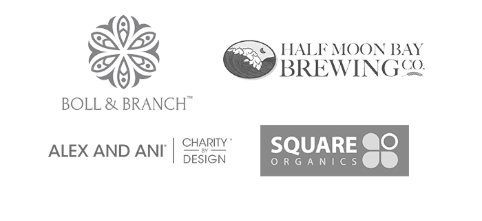 Our Brand Partners with Not For Sale - Boll & Branch, Half Moon Bay Brewing Co, Alex and Ani, Square Organics